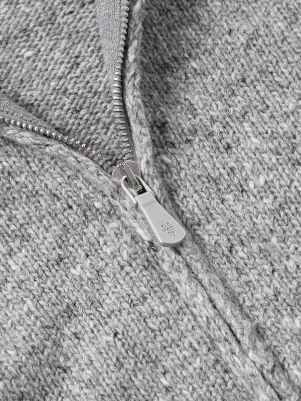 Wool-Blend Zip-Up Cardigan - CU