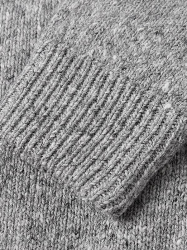 Wool-Blend Zip-Up Cardigan - E1