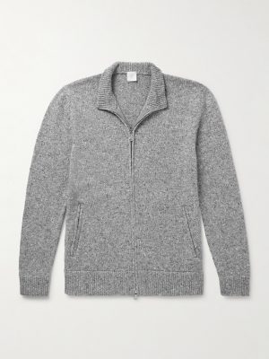 Wool-Blend Zip-Up Cardigan