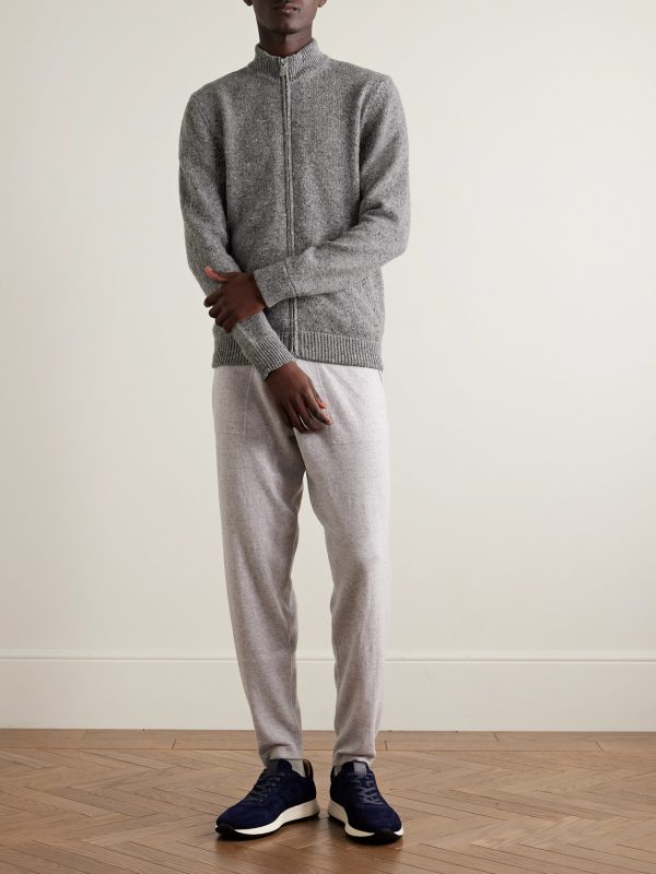 Wool-Blend Zip-Up Cardigan - OU