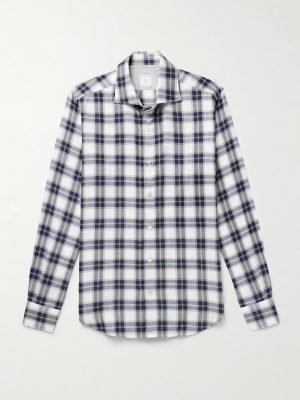 Checked Cotton and Lyocell-Blend Flannel Shirt Checked Cotton and Lyocell-Blend Flannel Shirt