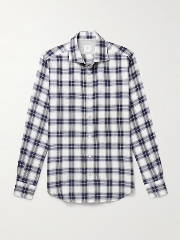 Checked Cotton and Lyocell-Blend Flannel Shirt