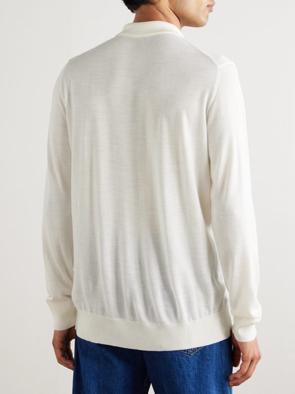 Wool, Silk and Cashmere-Blend Polo Shirt - BK