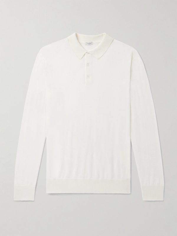Wool, Silk and Cashmere-Blend Polo Shirt
