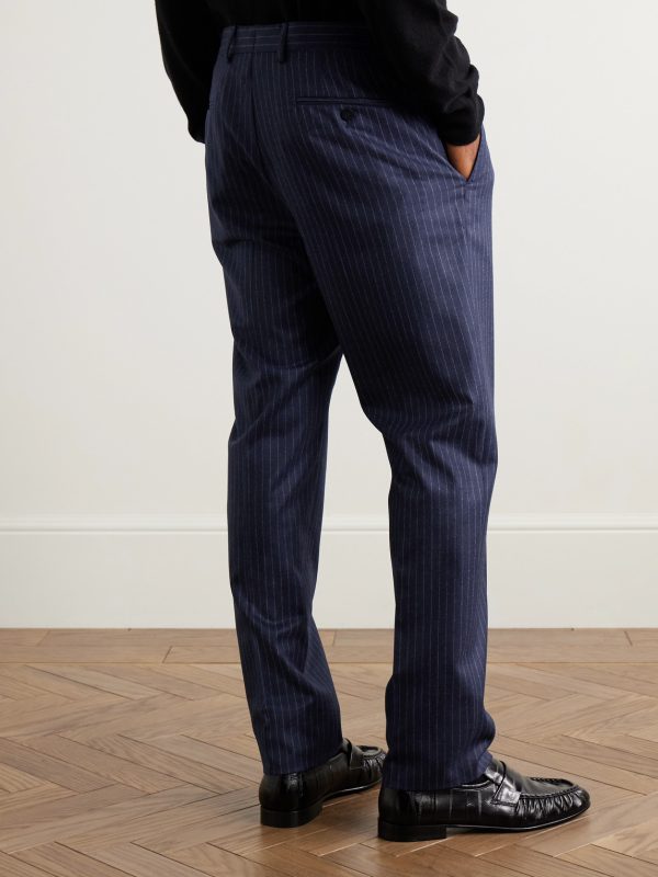 Slim-Fit Pinstriped Wool Suit Trousers - BK Slim-Fit Pinstriped Wool Suit Trousers - BK