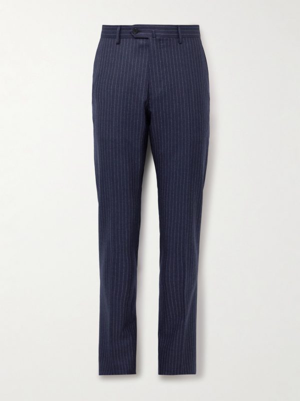 Slim-Fit Pinstriped Wool Suit Trousers Slim-Fit Pinstriped Wool Suit Trousers