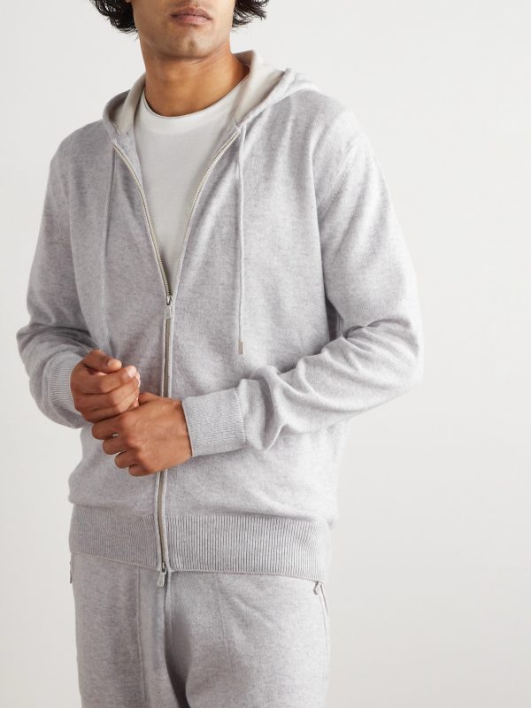 Cashmere Zip-Up Hoodie - FR Cashmere Zip-Up Hoodie - FR