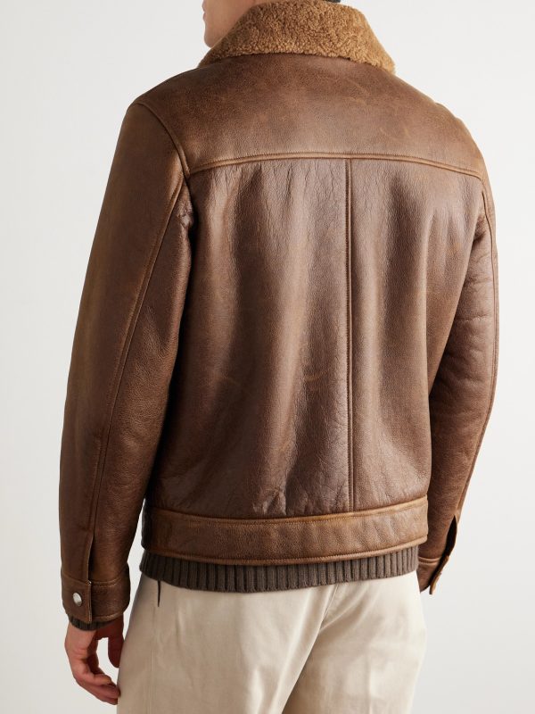 Slim-Fit Shearling Jacket - BK Slim-Fit Shearling Jacket - BK