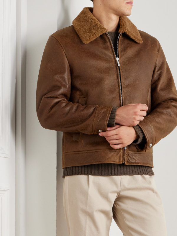 Slim-Fit Shearling Jacket - FR Slim-Fit Shearling Jacket - FR
