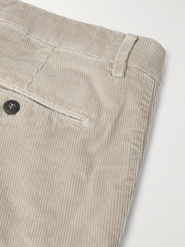 Slim-Fit Straight-Leg Stretch Cotton and Modal-Blend Corduroy Trousers - CU Slim-Fit Straight-Leg Stretch Cotton and Modal-Blend Corduroy Trousers - CU