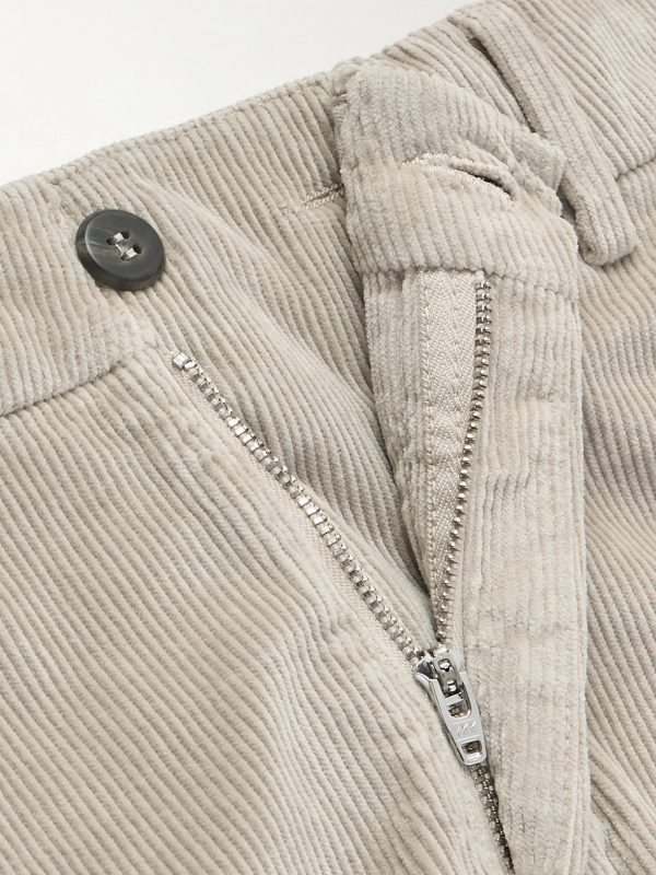 Slim-Fit Straight-Leg Stretch Cotton and Modal-Blend Corduroy Trousers - E1 Slim-Fit Straight-Leg Stretch Cotton and Modal-Blend Corduroy Trousers - E1