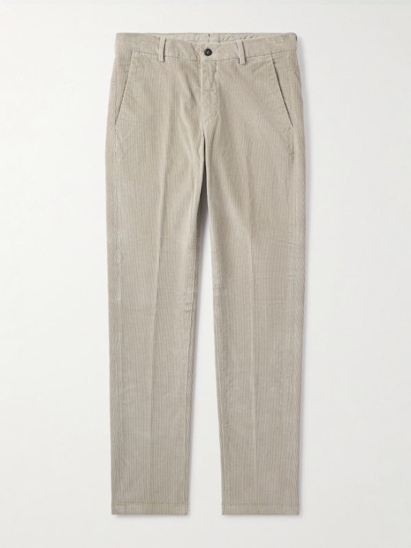 Slim-Fit Straight-Leg Stretch Cotton and Modal-Blend Corduroy Trousers Slim-Fit Straight-Leg Stretch Cotton and Modal-Blend Corduroy Trousers