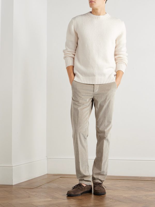 Slim-Fit Straight-Leg Stretch Cotton and Modal-Blend Corduroy Trousers - OU Slim-Fit Straight-Leg Stretch Cotton and Modal-Blend Corduroy Trousers - OU