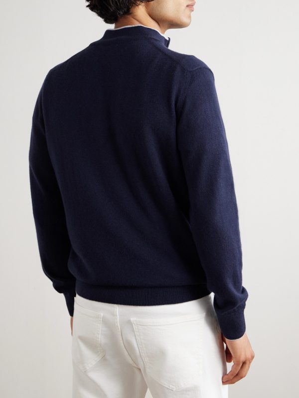 Cashmere Half-Zip Sweater - BK Cashmere Half-Zip Sweater - BK