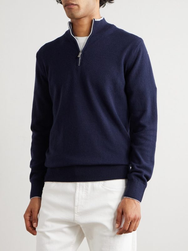 Cashmere Half-Zip Sweater - FR Cashmere Half-Zip Sweater - FR