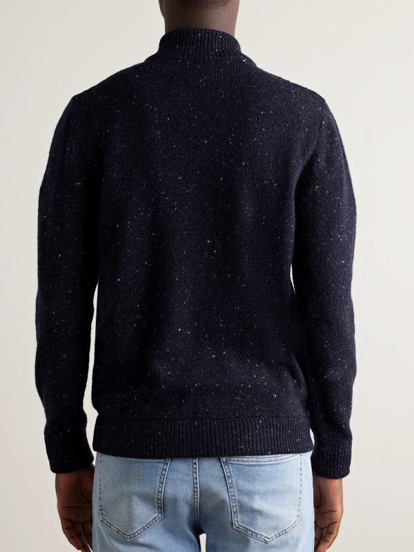 Wool-Blend Zip-Up Cardigan - BK Wool-Blend Zip-Up Cardigan - BK