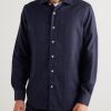Slim-Fit Herringbone Cotton and Lyocell-Blend Shirt - FR Slim-Fit Herringbone Cotton and Lyocell-Blend Shirt - FR