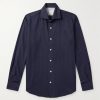 Slim-Fit Herringbone Cotton and Lyocell-Blend Shirt Slim-Fit Herringbone Cotton and Lyocell-Blend Shirt