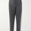 Slim-Fit Pleated Wool Drawstring Trousers Slim-Fit Pleated Wool Drawstring Trousers