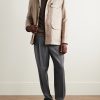 Slim-Fit Pleated Wool Drawstring Trousers - OU Slim-Fit Pleated Wool Drawstring Trousers - OU