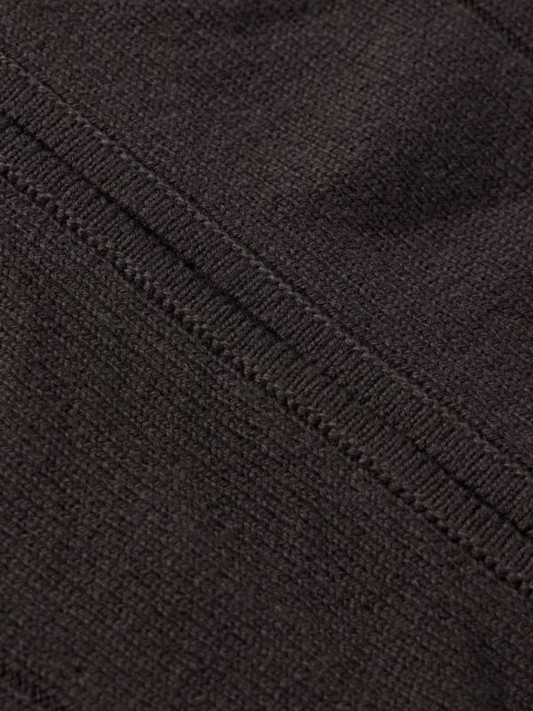 Ribbed Wool Zip-Up Cardigan - E1