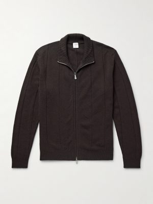 Ribbed Wool Zip-Up Cardigan Ribbed Wool Zip-Up Cardigan