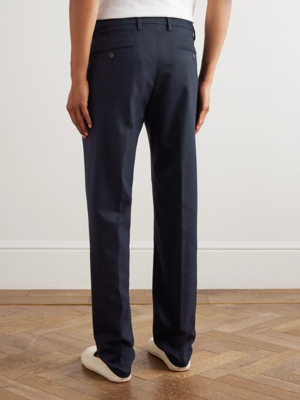 Straight-Leg Stretch Wool and Cashmere-Blend Trousers - BK Straight-Leg Stretch Wool and Cashmere-Blend Trousers - BK