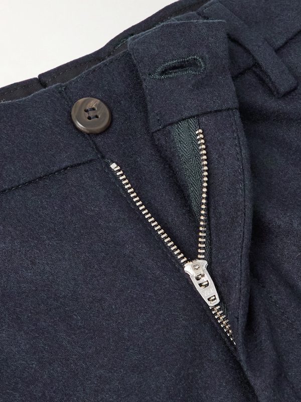 Straight-Leg Stretch Wool and Cashmere-Blend Trousers - E1 Straight-Leg Stretch Wool and Cashmere-Blend Trousers - E1