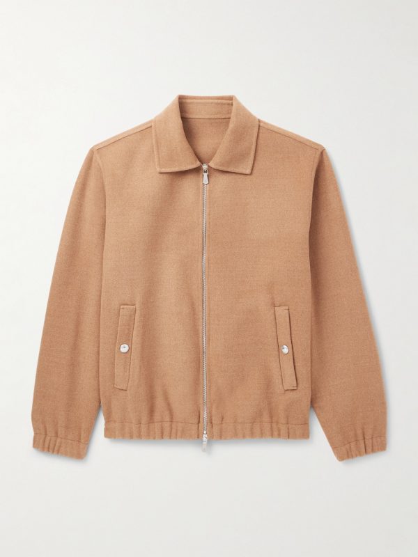 Wool-Felt Bomber Jacket