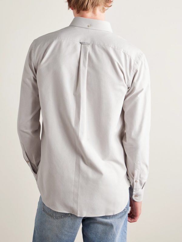 Button-Down Collar Cotton Oxford Shirt - BK