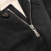 Slim-Fit Nehru-Collar Padded Suede Down Jacket - CU Slim-Fit Nehru-Collar Padded Suede Down Jacket - CU