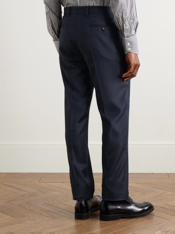Slim-Fit Wool Suit Trousers - BK Slim-Fit Wool Suit Trousers - BK