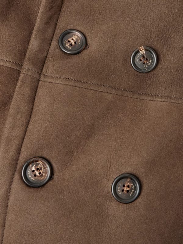 Double-Breasted Shearling Overcoat - E1 Double-Breasted Shearling Overcoat - E1