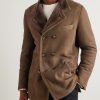 Double-Breasted Shearling Overcoat - FR Double-Breasted Shearling Overcoat - FR