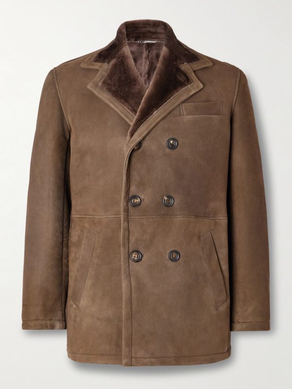 Double-Breasted Shearling Overcoat Double-Breasted Shearling Overcoat
