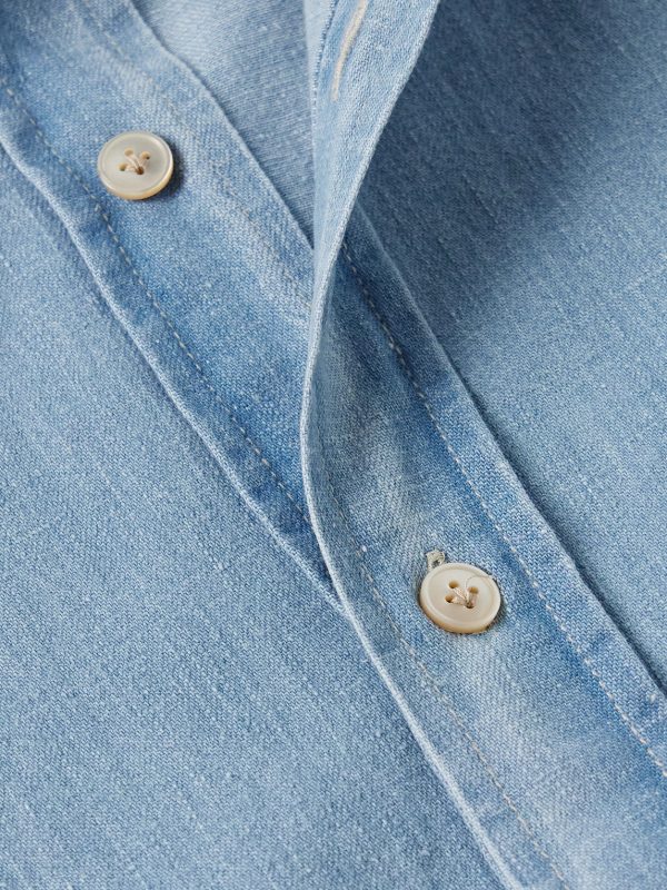 Slim-Fit Cotton-Chambray Shirt - CU