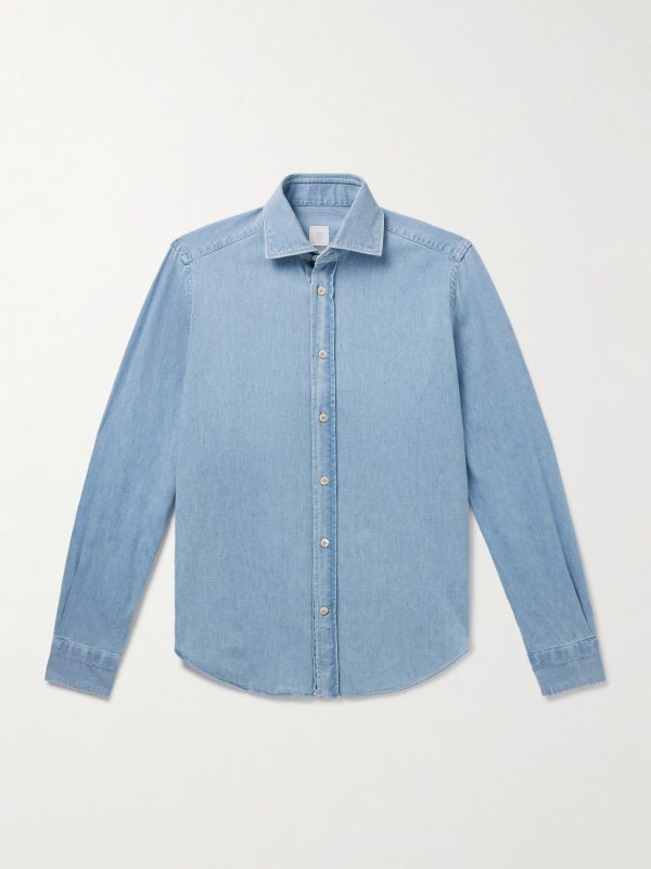 Slim-Fit Cotton-Chambray Shirt