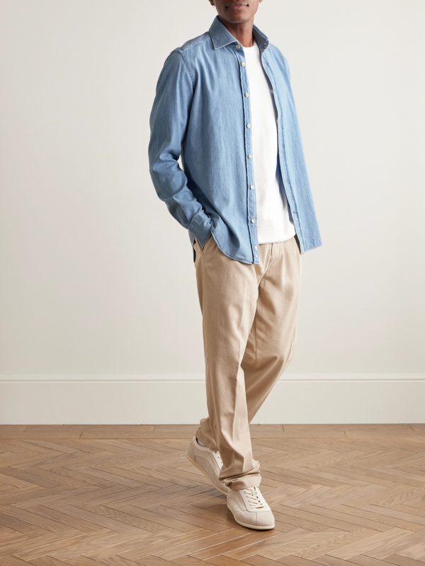 Slim-Fit Cotton-Chambray Shirt - OU
