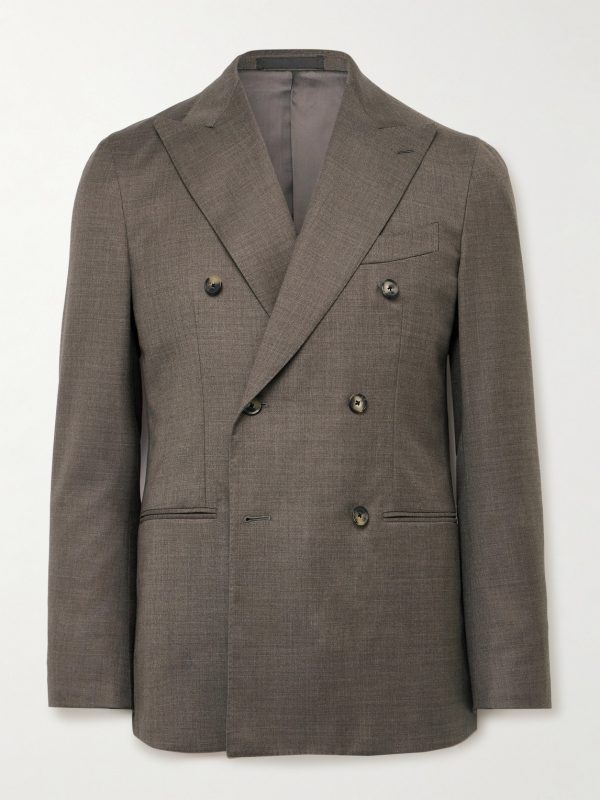Double-Breasted Wool-Twill Suit Jacket Double-Breasted Wool-Twill Suit Jacket