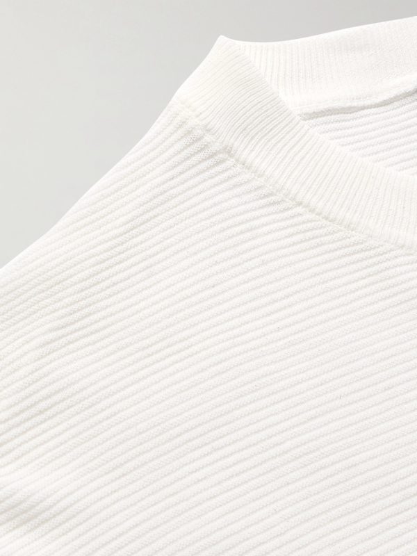 Slim-Fit Ribbed Cotton T-Shirt - CU Slim-Fit Ribbed Cotton T-Shirt - CU