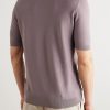 Slim-Fit Ribbed Cotton Polo Shirt - BK