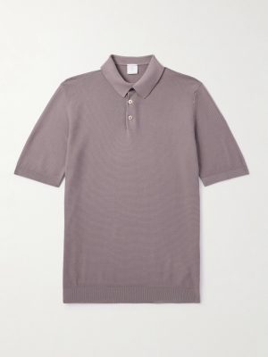 Slim-Fit Ribbed Cotton Polo Shirt Slim-Fit Ribbed Cotton Polo Shirt