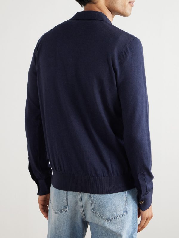 Slim-Fit Cotton and Cashmere-Blend Polo Shirt - BK