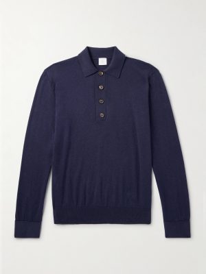 Slim-Fit Cotton and Cashmere-Blend Polo Shirt Slim-Fit Cotton and Cashmere-Blend Polo Shirt