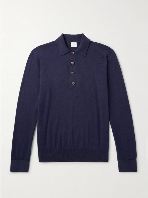 Slim-Fit Cotton and Cashmere-Blend Polo Shirt