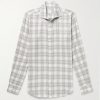 Checked Cotton and Lyocell-Blend Flannel Shirt Checked Cotton and Lyocell-Blend Flannel Shirt