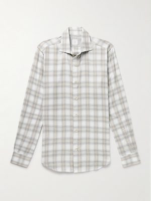 Checked Cotton and Lyocell-Blend Flannel Shirt