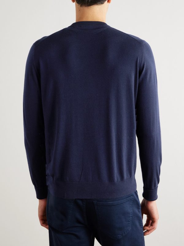 Slim-Fit Merino Wool Sweater - BK Slim-Fit Merino Wool Sweater - BK