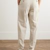 Straight-Leg Pleated Stretch Cotton and Lyocell-Blend Trousers - BK Straight-Leg Pleated Stretch Cotton and Lyocell-Blend Trousers - BK