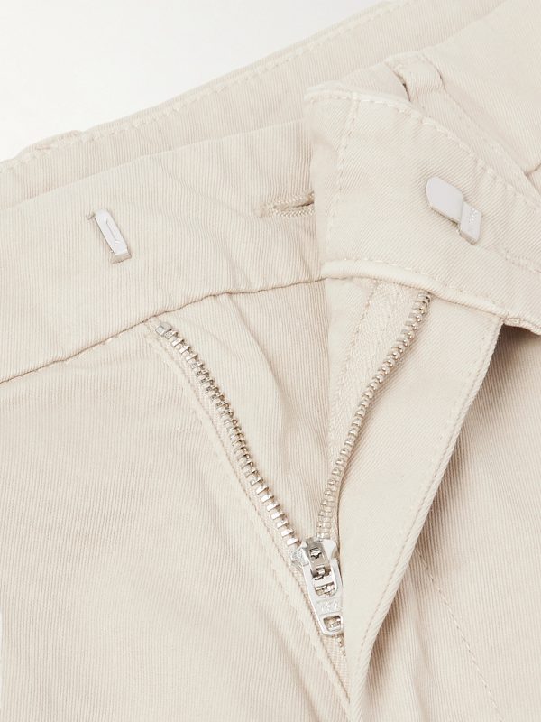 Straight-Leg Pleated Stretch Cotton and Lyocell-Blend Trousers - E1 Straight-Leg Pleated Stretch Cotton and Lyocell-Blend Trousers - E1